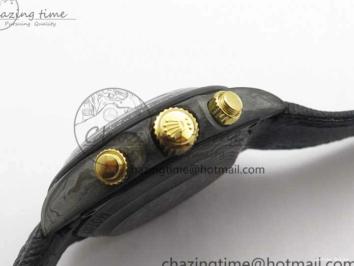 0210 Daytona DIW Carbon OMF Best Edition Carbon Dial on Black Leather Strap A Bright 2836